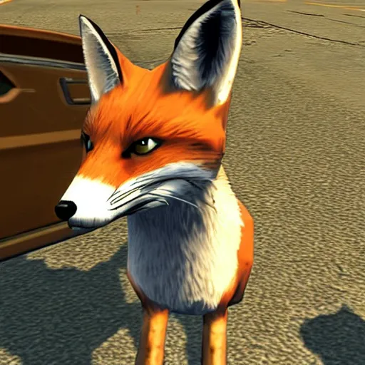 Image similar to a fox in gta 2