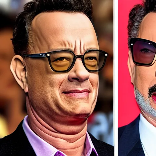 Image similar to Tom hanks as Tony stark