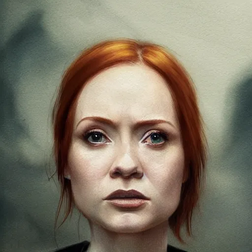 Prompt: close up of karen gillian, realistic shaded, fine details, realistic shaded lighting poster by greg rutkowski