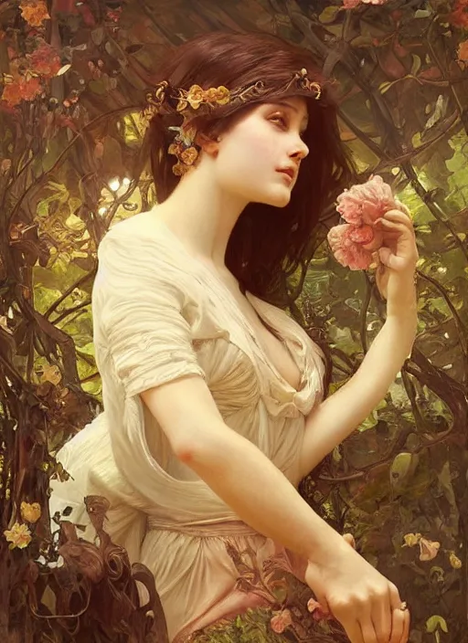 Image similar to a beautiful illustration of pom klementinoff, intricate, sharp focus, illustration, highly detailed, digital painting, concept art, matte, art by wlop and artgerm and greg rutkowski and alphonse mucha, masterpiece