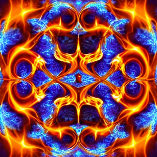 Image similar to flame fractals everywhere!