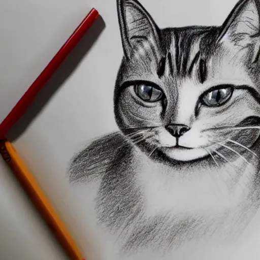 Prompt: drawing of cat