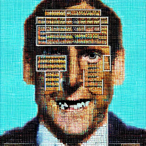 Prompt: portrait mosaic of Emmanuel macron as a robot, 4k, intricate details, digital, sun in the background