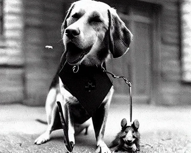 Image similar to a photo of canine karl marx ( karl barx ) as a dog, barking about the failures of capitalism and how the fat cats are creating a rat race of exploitation. how does one write a manifesto with those paws though?