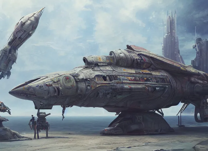 Image similar to detailed full body concept art illustration oil painting of retro fantasy spaceship in full intricate detail, ultra detailed, digital art, octane render, 4K, dystopian, micro details