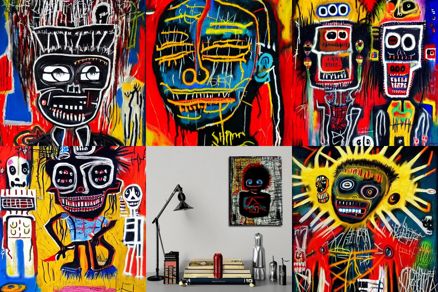 Image similar to extremely highly detailed scary evil terrifying haitian black voodoo dolls paintings by Jean-Michel Basquiat 4k insanely detailed and intricate, super detailed, 4k HDR high quality