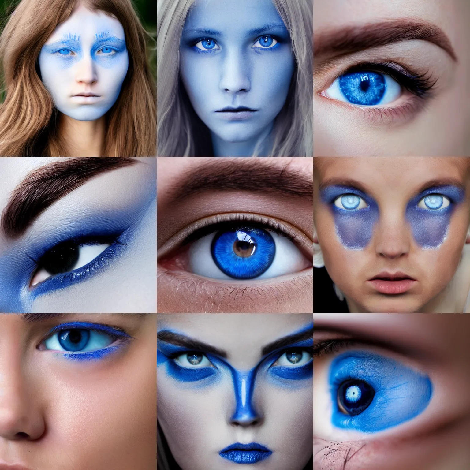 Prompt: human face blue-eyes