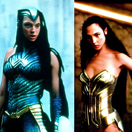 Image similar to film stll of gal gadot as lelu in the fifth element ( 1 9 9 5 )