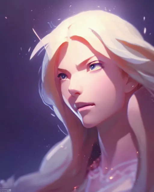 Image similar to lux from league of legends, detailed perfect face, exquisite details, fire magic, mid view, design on a white background, by studio muti, greg rutkowski makoto shinkai takashi takeuch studio ghibli