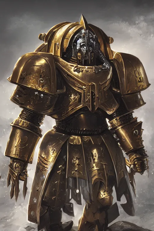 Image similar to armor portrait heros warhammer 4 0 k horus heresy fanart - the primarchs emperor by johannes helgeson animated with vfx concept artist & illustrator global illumination ray tracing hdr fanart arstation zbrush central hardmesh 8 k octane renderer comics stylized