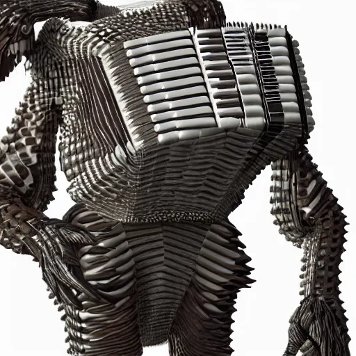Unreal Engine render of a creature made of accordion | Stable Diffusion ...
