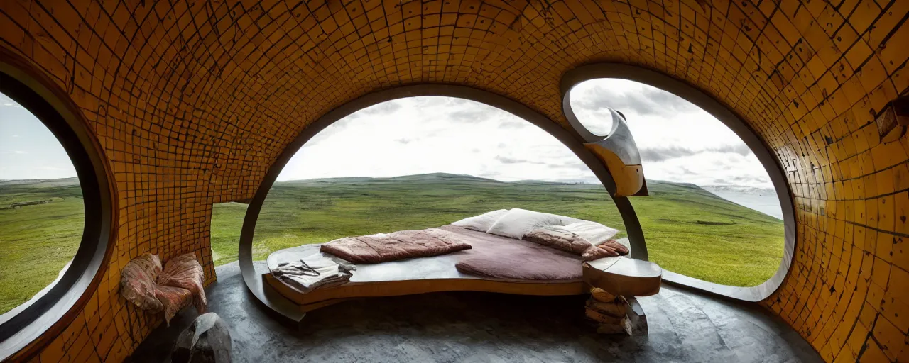 Image similar to spectacular green dome house by kristoffer tejlgaard, earthship, optimus sun orientation, north hemisphere,