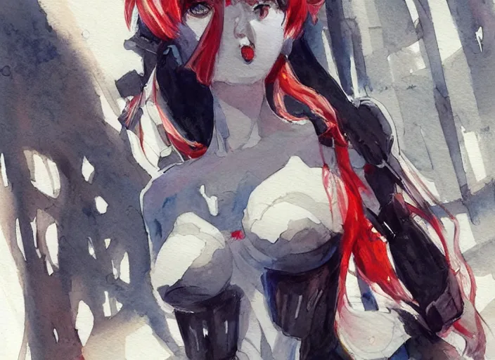 Image similar to concept art of comiket cosplay, pinterest, artstation trending, behance, watercolor, by coby whitmore, silver, laser light,