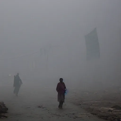 Image similar to nepal, gloomy, dystopian