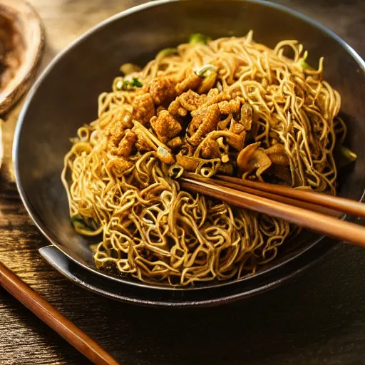 Prompt: mie goreng, realistic, sharp focus, 8 k high definition, insanely detailed, intricate, elegant, food photography
