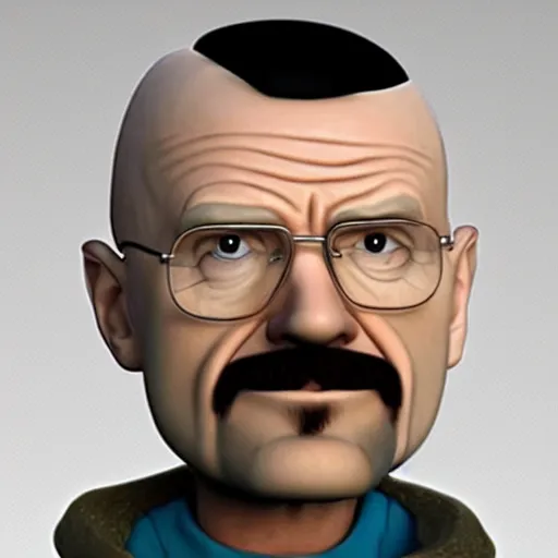 Image similar to walter white as a pixar character