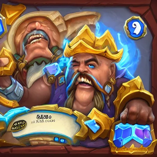 Image similar to a man spending all his money on hearthstone, digital art