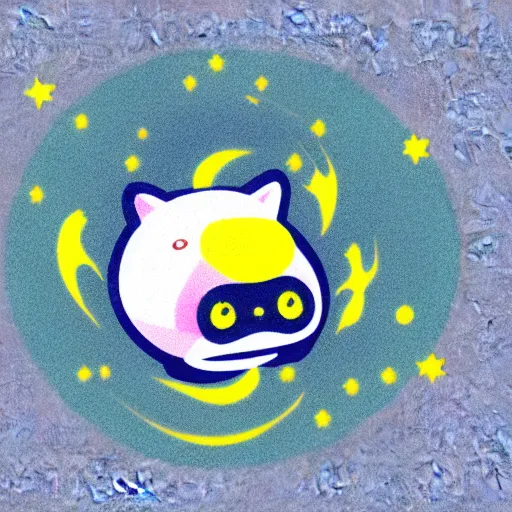 Prompt: portrait of a tamagotchi, japanese video game, 3 d render, risograph