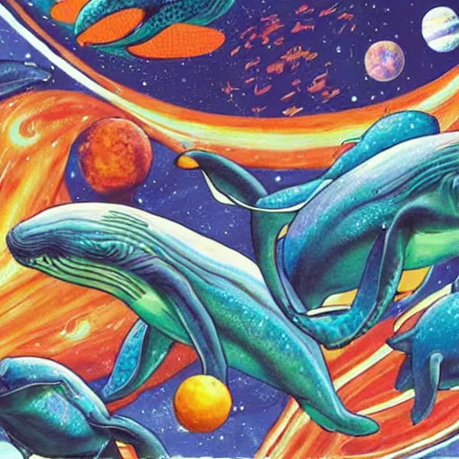 Image similar to space whales