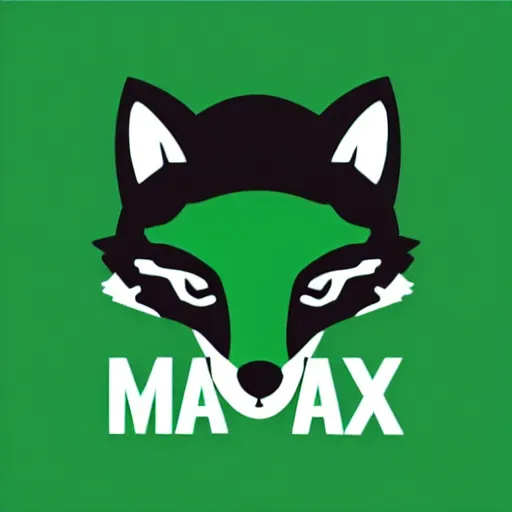 Image similar to green and white modern logo for a bank that has a fox mascot