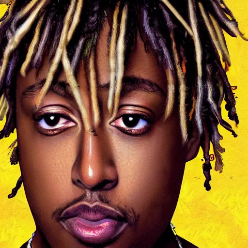 Image similar to juice wrld holding up a knife digital art 4 k the detailed super realistic