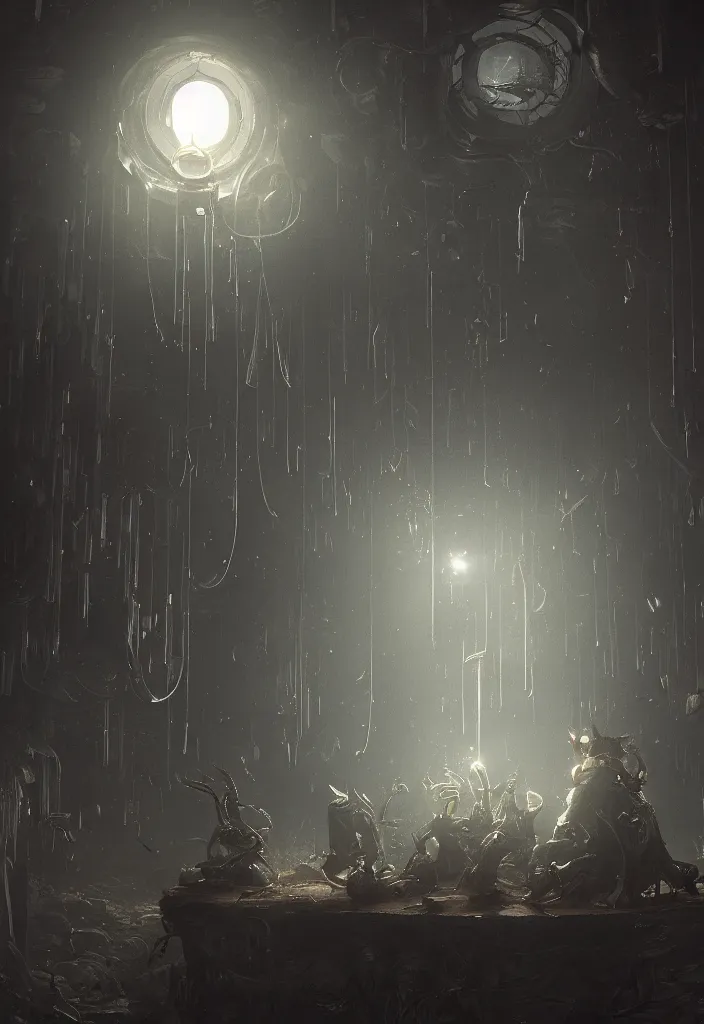 Image similar to a tiny worlds inside inside light bulbs by greg rutkowski, sung choi, mitchell mohrhauser, maciej kuciara, johnson ting, maxim verehin, peter konig, bloodborne, 8 k photorealistic, cinematic lighting, hd, high details, dramatic, dark atmosphere, trending on artstation