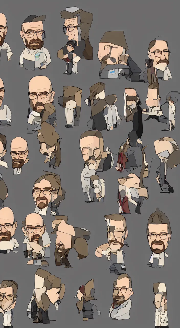 Image similar to walter white! live 2 d vtuber model