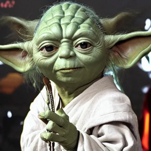 Image similar to Yoda played by Johnny Depp