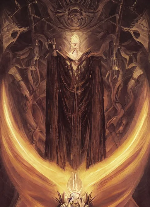 Image similar to movie poster art priest casting divine quest spell, physically accurate, moody dynamic lighting, very very intricate, very very elegant, highly detailed, digital painting, artstation, HR GIGER, Hieronymus Bosch, Francis Bacon, concept art, smooth, very beautiful, sharp focus, illustration, art by artgerm and greg rutkowski and alphonse mucha