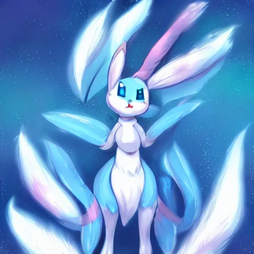 Prompt: A Glaceon princess, trending on art station