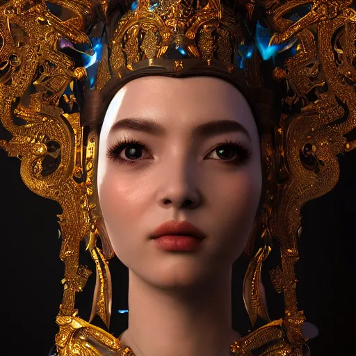 Image similar to wonderful princess of heaven with clear skin, ornate 8 k gorgeous intricate detailed, accent lighting, dramatic light, octane render