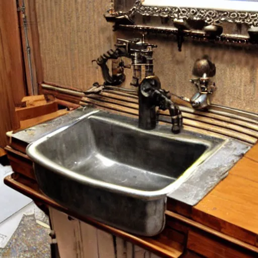 Prompt: Steampunk sink