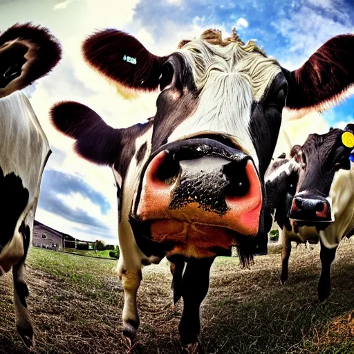 Image similar to cows udder, fisheye lens