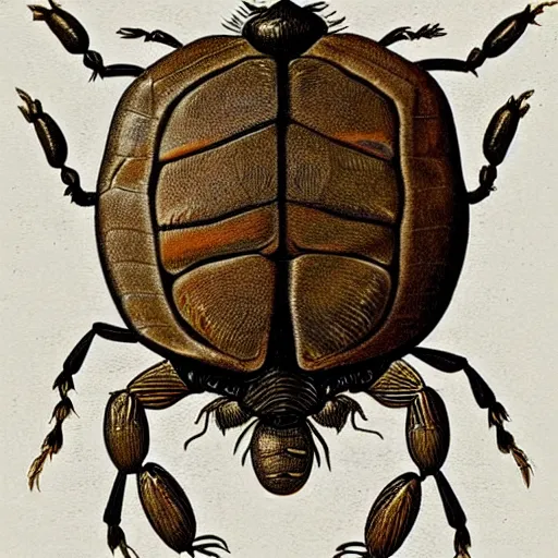 Image similar to a geotrupidae ( earth - boring dung beetle ) on a white background, an illustration of by earnst haeckel from a book of german fauna from 1 8 5 8. trending on pinterest, cloisonnism, photoillustration, poster art