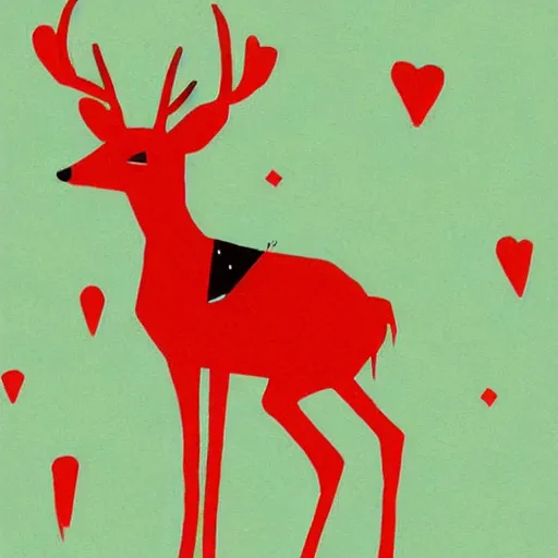 Image similar to deer playing guitar in the style of tatsuro kiuchi