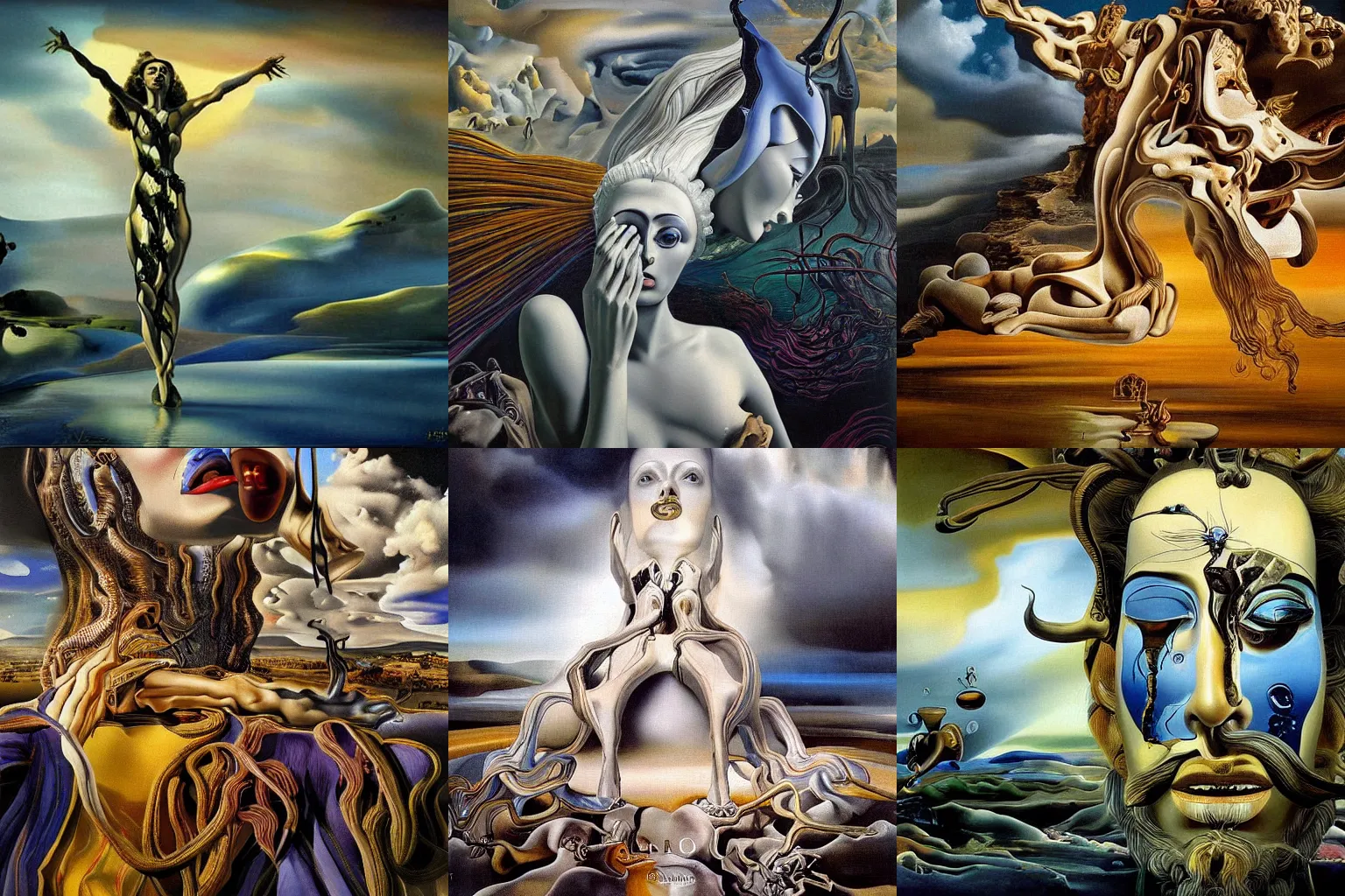 Prompt: a beautiful immaculate majestic h-res painting of nightmares by Salvador Dali high detail, award winning hyperrealistic, photorealistic, octante render, elegant, cinematic, high textures, hyper sharp, 8k, insanely detailed and intricate, graphic design, cinematic atmosphere, hypermaximalist, hyper realistic, super detailed, 4k HDR hyper realistic high quality