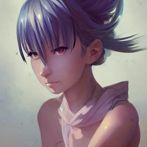 Prompt: portrait of anime pixie character with half shaved hair, manga cover, highly detailed, digital painting, artstation, concept art, sharp focus, illustration, strong brush stroke, anime, art by greg rutkowski, ilya kuvshinov, sharp focus, ghibli studio, art by ilya kuvshinov, rossdraws