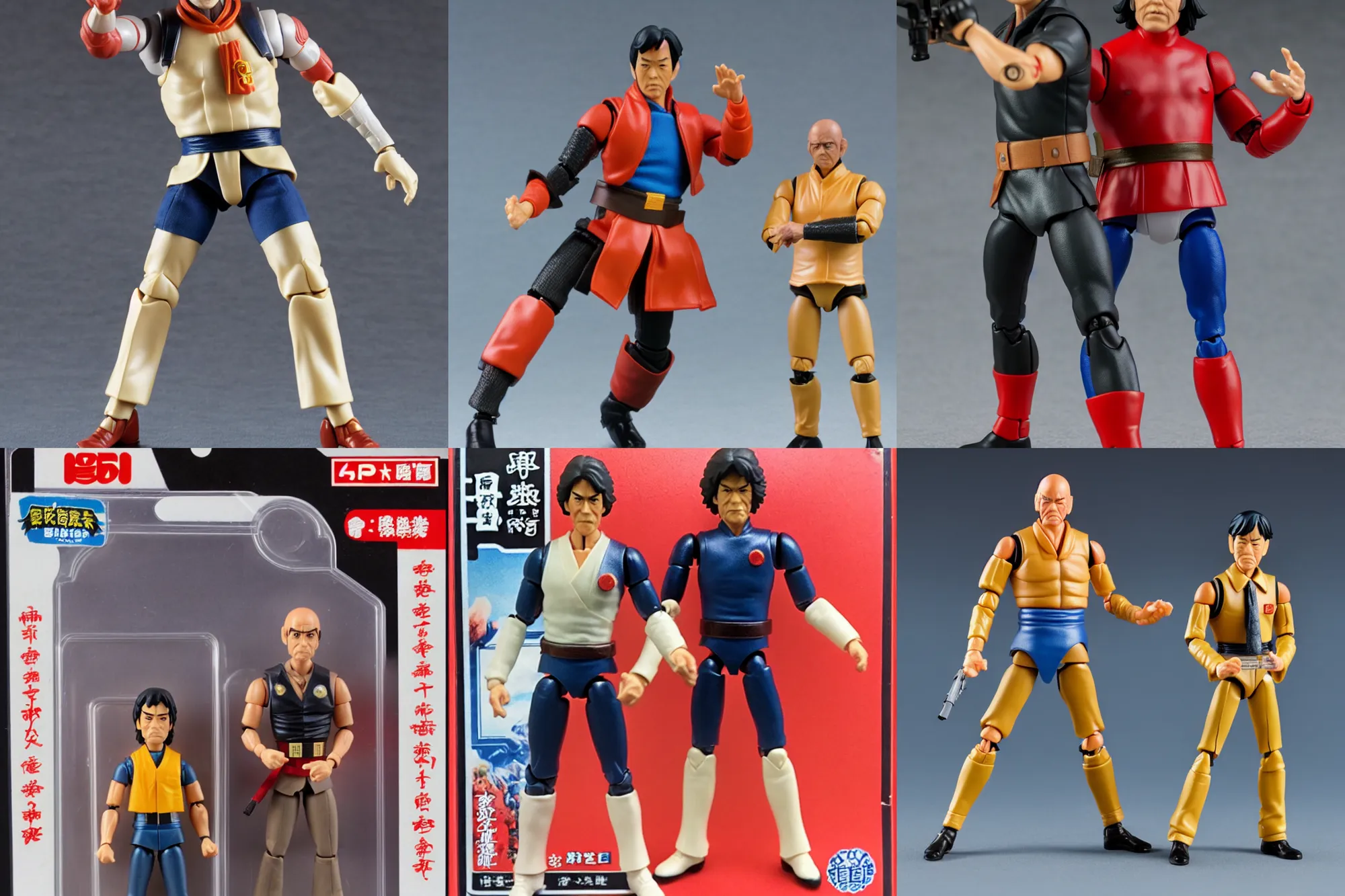 Prompt: 三船敏郎 as a 1980's Kenner style action figure, 5 points of articulation, full body, 4k, highly detailed