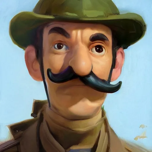 Prompt: greg manchess portrait painting of tactical waluigi, military art, medium shot, asymmetrical, profile picture, organic painting, sunny day, matte painting, bold shapes, hard edges, street art, trending on artstation, by huang guangjian and gil elvgren and sachin teng