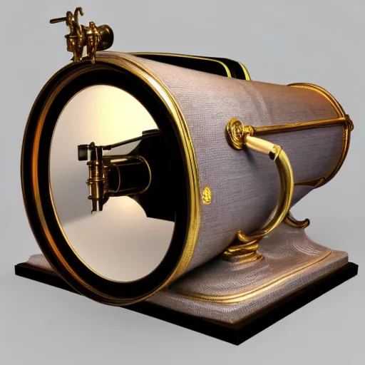 Image similar to “ a detailed, shiny mutoscope. hyper - realistic, good as new. 3 d render ”