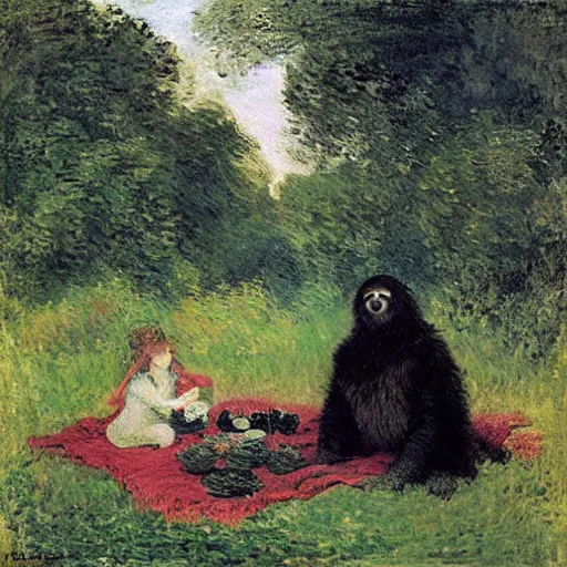 Prompt: “ a masterpiece painting of jon snow and a sloth having a picnic in central park by monet, ultra detailed, hd ”