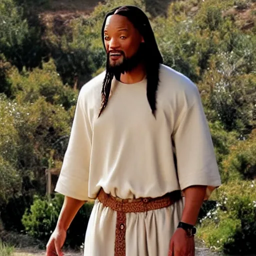 Prompt: will smith as jesus