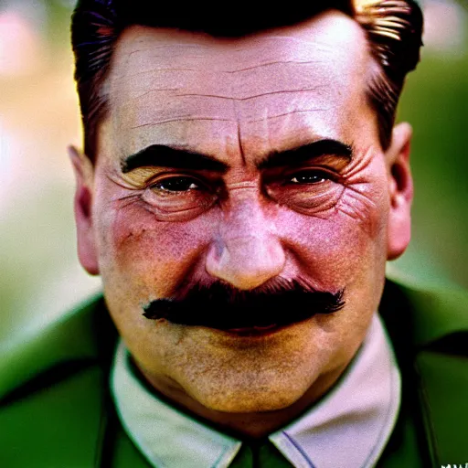 Image similar to closeup portrait, josef stalin as shrek in a foggy swamp, natural light, sharp, detailed face, magazine, press, photo, steve mccurry, david lazar, canon, nikon, focus