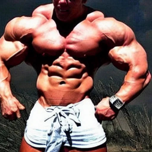 Image similar to the most muscular man ever, he is a chad