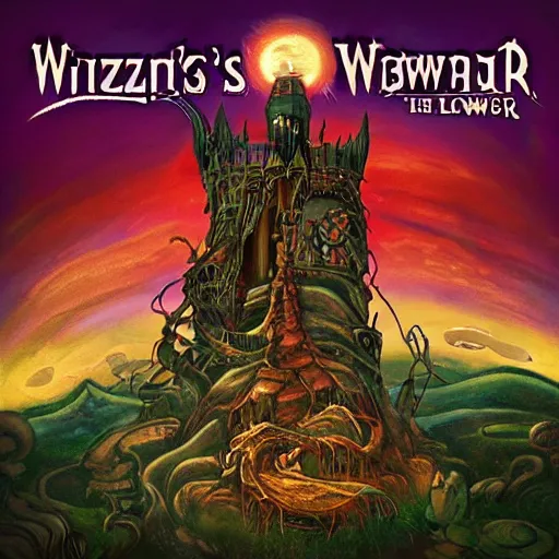 Image similar to wizard's tower album art, cover art, poster