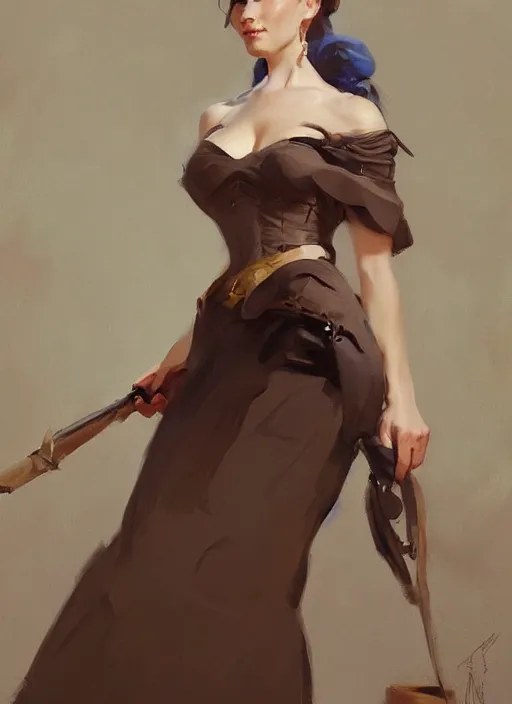 Image similar to portrait of a beautiful finnish norwegian swedish scandinavian attractive glamour model wearing 1 7 th century french off - the - shoulder neckline bodice with low neckline, jodhpurs greg manchess painting by sargent and leyendecker, studio ghibli fantasy medium shot asymmetrical intricate elegant matte painting illustration hearthstone, by greg rutkowski by greg tocchini by james gilleard