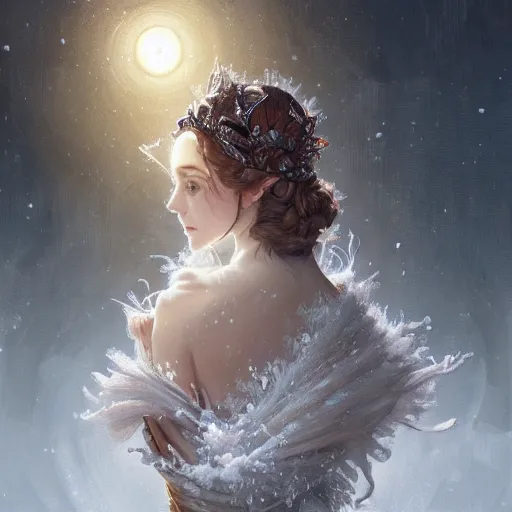 Prompt: Graffiti of a snow flake, fantasy, intricate, elegant, highly detailed, digital painting, artstation, concept art, smooth, sharp focus, illustration, art by artgerm and greg rutkowski and alphonse mucha