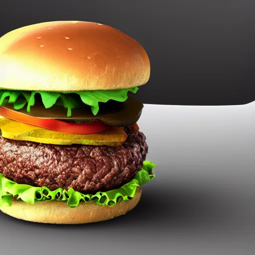 Image similar to a very realistic picture of a hamburger with french fried , ultra realistic, hyper detail,