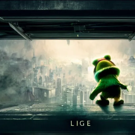 Image similar to Teemo the League of Legends champion, in a movie directed by Christopher Nolan, movie still frame, promo image, Imax 70mm