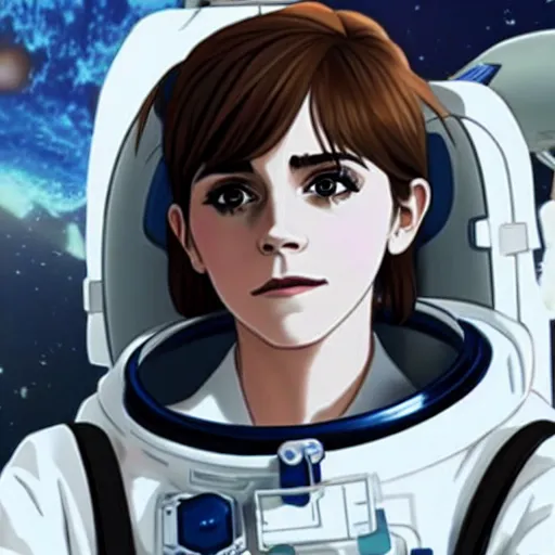 Image similar to emma watson as an astronaut by makoto shinkai